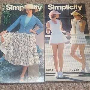 Vintage 1974 Simplicity Store Display Sewing Pattern Standee Lot Of 2